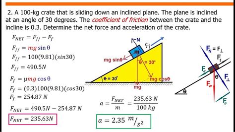 inclined plane friction calculator